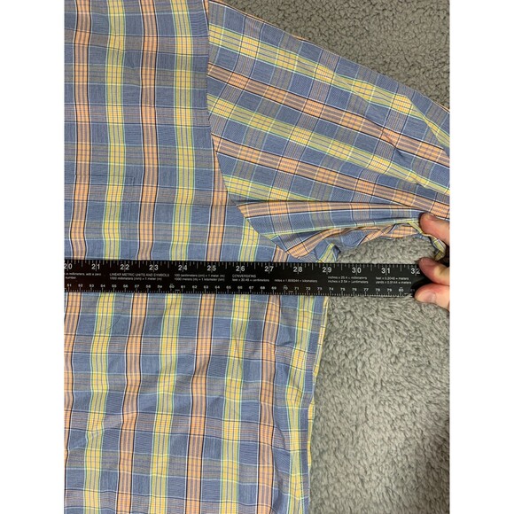 Land's End 18.5-34 No Iron Long Sleeve Button Up Shirt Vibrant Pastel Easter - Picture 8 of 10